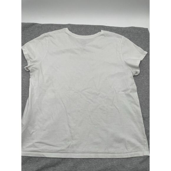 Vintage Y2K Levi’s Silvertab Graphic Tee Shirt Women XL Made In USA White - Picture 8 of 8
